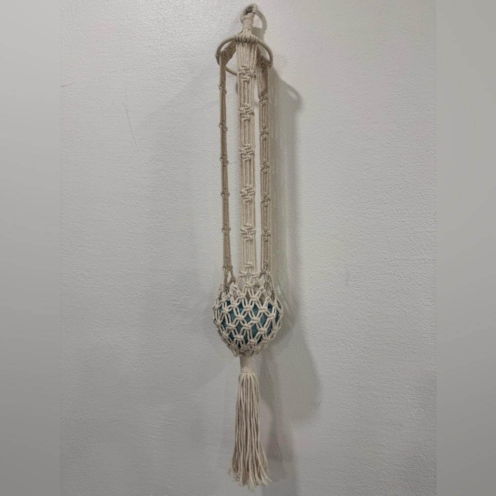 Cream Macrame Plant Hanger